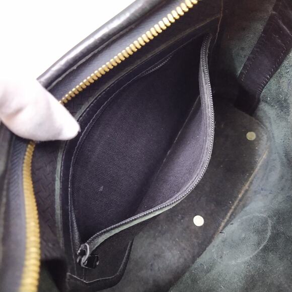 Dooney & Bourke Black Pebbled Leather Zipper Shoulder Bag - Vintage Made in USA - Picture 13 of 16